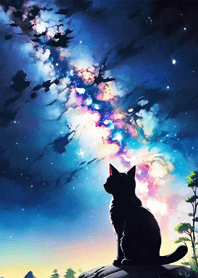 Night Moon Star Cat 184F34