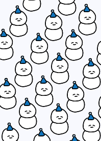 many snowman (blue)
