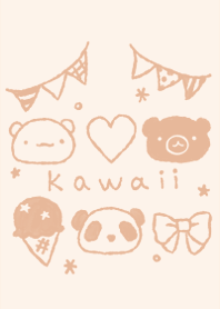 kawaii kumasirokumapanda orange