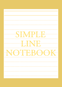 SIMPLE YELLOW LINE NOTEBOOK-DUSTY YELLOW