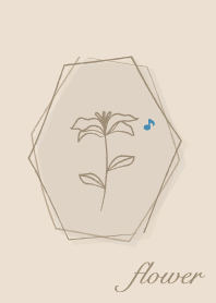 花 <音符> 淺褐色的