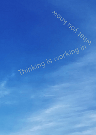 Thinking is working in what you know