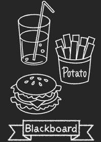 Blackboard -Monochrome food-