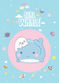 วาฬแมวน้ำอุ๋งๆ น่ารักมินิ สีฟ้า