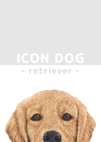 ICON DOG - golden retriever - GRAY/03