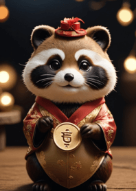 HAPPY RACCOON DOG/money luck