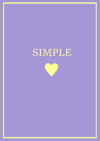 SIMPLE HEART -purple yellow-