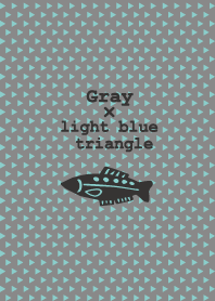 Gray×light blue triangle