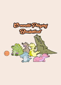 Crocodile Playing Basketball