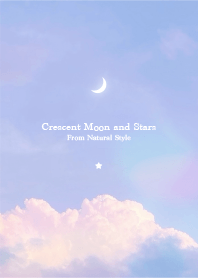 Crescent moon and stars #62
