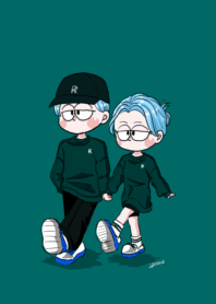 海外風カップル