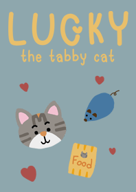 Lucky, the tabby cat
