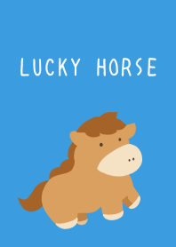 LUCKY HORSE THEME-BLUE-YELLOWj
