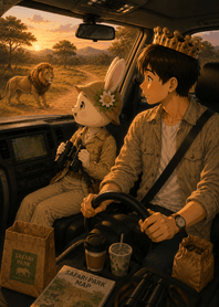 Gochiusagi & Kiran Ouji |Lions at Sunset