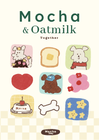 Mocha and Oatmilk together