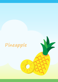 Summer Pineapple on blue