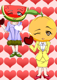 Fruit Valentine Orange & Watermelon