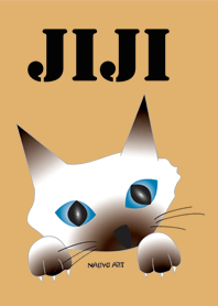 It is theme jiji of the domestic cat