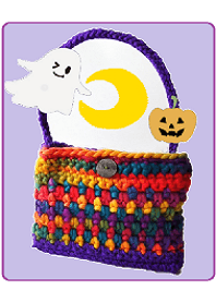 halloween knitted bag-purple color-042