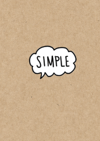 クラフト紙とシンプルな吹き出し