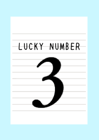 LUCKY NUMBER 3 NOTEBOOK-LIGHT BLUE