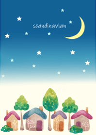 Scandinavian watercolor calm town2.