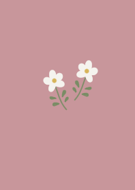 くすみローズピンク。お花。