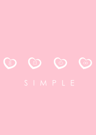 シンプル ハート(ピンク)