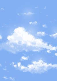 white clouds in sunny day