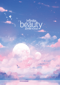Infinite beauty painted in blue