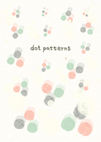 dot pattern17 - watercolor painting-