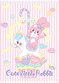 Cute little rabbit in pastel colors