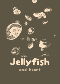 Jellyfish & heart Tauny olive