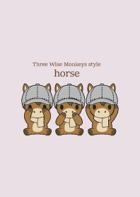 Three Wise Monkeys style horse 2
