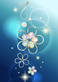 金色の花 さりげなく全運気UP♥️青