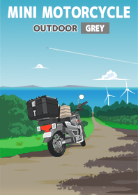 グレーのミニバイク（アウトドア）