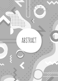 Abstract Geometric Grayscale White 6