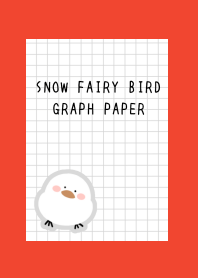 SNOW FAIRY BIRD GRAPH PAPER-REDj