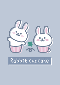 Rabbit cupcake <Clover> blue