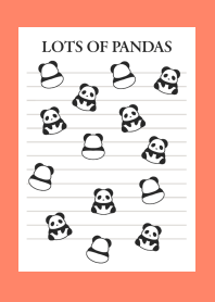 LOTS OF PANDAS NOTEBOOK-APRICOT COLOR
