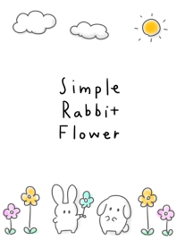 簡單 兔 花卉
