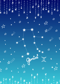ふたご座-手描きのお星様-