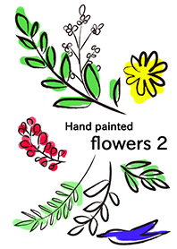 手描きの花 2
