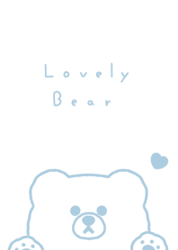 Popping Bear(line)/aqua white