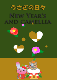 Rabbit daily<New Year's and camellia>