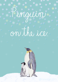 氷上のペンギン