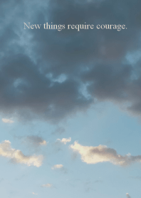 New things require courage.