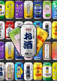お酒の缶 (W)