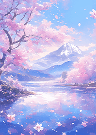 絕美雪山紫櫻花森林❤️