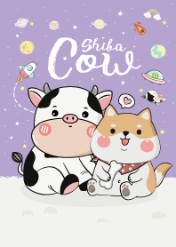 Cow & Shiba Dog Purple